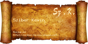 Sziber Kevin névjegykártya